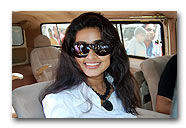 Sneha flags off Saroja Bus - Images