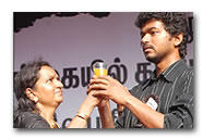 Vijay fans in support of Sri Lankan Tamils