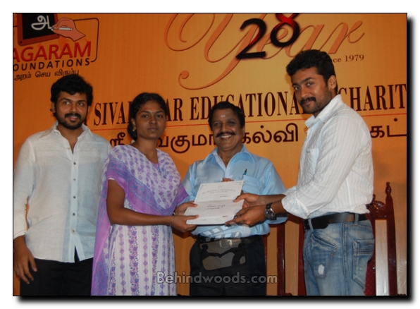 Sivakumar Surya and Karthi: It's the time for Charity!!