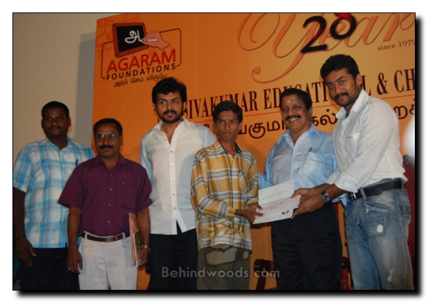 Sivakumar Surya and Karthi: It's the time for Charity!!