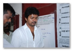 Ajith, Vijay and Sarath Vote - Images