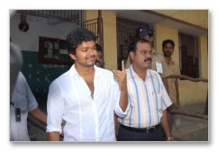 Ajith, Vijay and Sarath Vote - Images