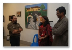 Art Director Sabu Cryil at an Art Exibition - images