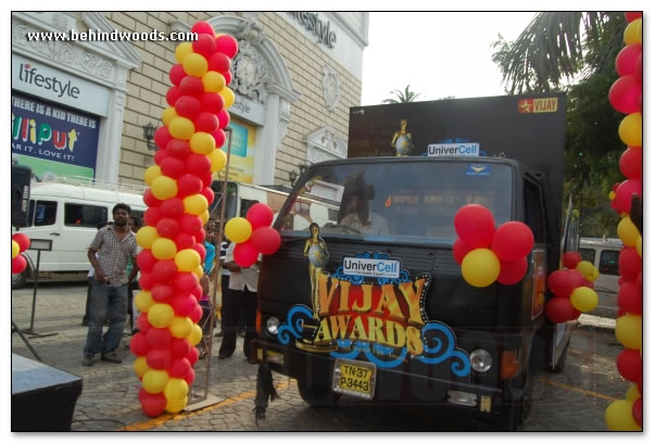 Vijay awards bus flagged off - Images