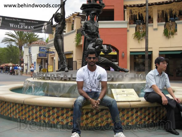 Vishal in US, vishal brother - vikram, kollywood hero