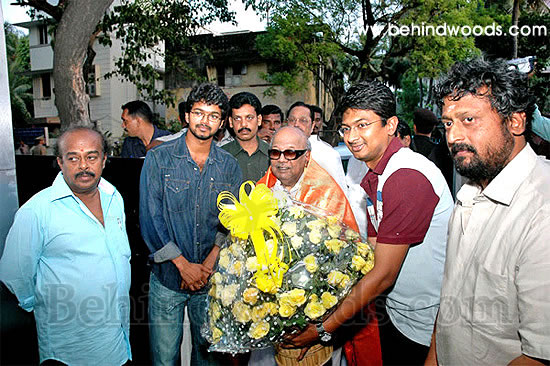 CM watches Kuruvi: Images