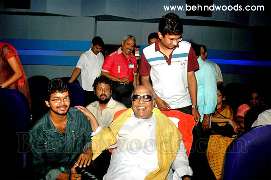 CM watches Kuruvi: Images