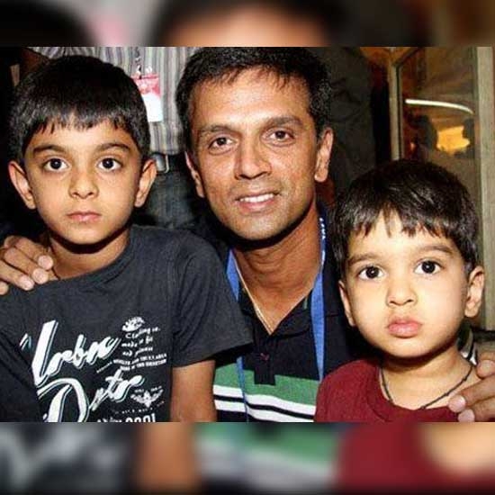 Dravid with family