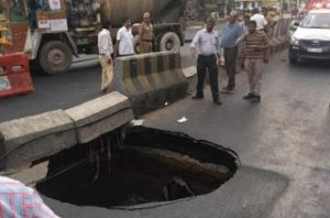 Another Chennai road caves in