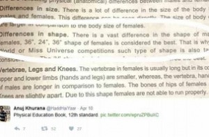 CBSE textbook says perfect female figure is '36-24-36'