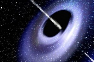Gravitational wave pushes black hole out of galaxy's center