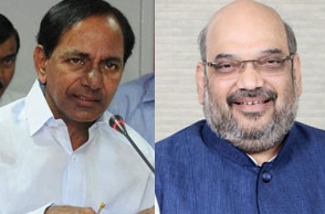 KCR accuses Amit Shah of 'staging a drama'