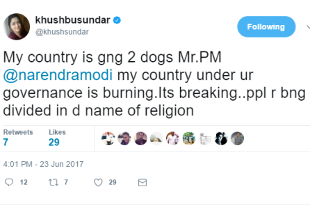 Kushboo slams Modi government