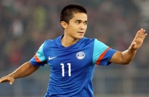 Sunil Chhetri in top active international goal scorers