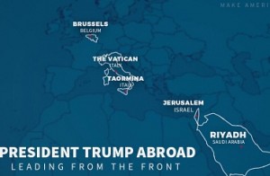 Trump trolled over itinerary map blunder
