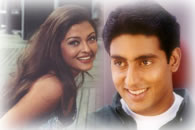 Aishwarya Rai with Abhishek Bachan