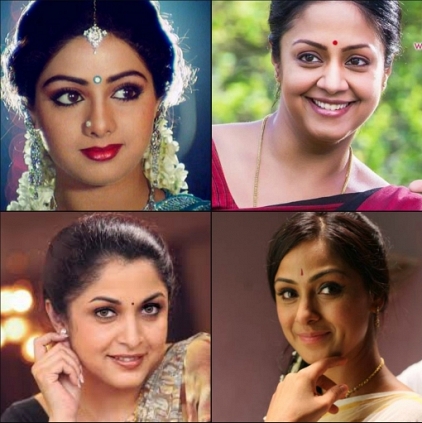 2015 sees the comeback of yesteryear beauty queens like Jyothika, Simran, Sridevi and others.