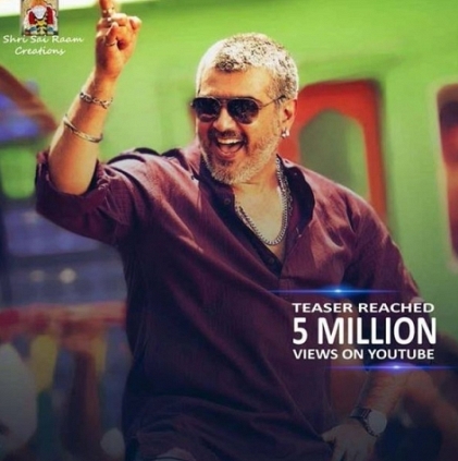 5 million views on YouTube for Vedalam teaser.