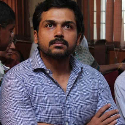 Actor Karthi renders social service by building two toilets for schools.