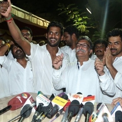 Vishal thanks those who have supported his team in the Nadigar Sangam elections