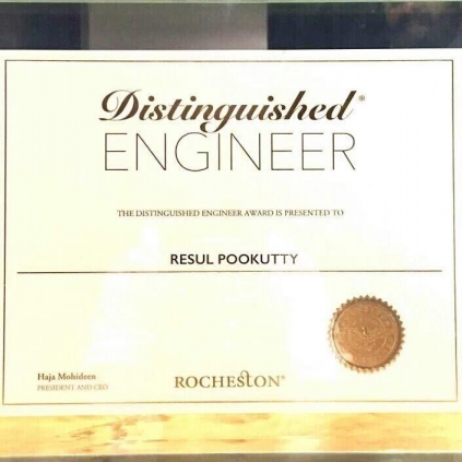 Resul Pookutty honored with Distinguished Engineer Award