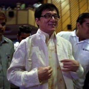 What is Jackie Chan doing in India?