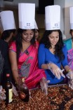 Aishwarya Menon and Vijitha Ganesan @ Hotel Ambika's cake mixing festival