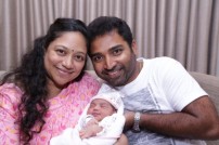 Dance Master Shobi and his wife Lalitha's newborn baby