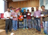 Jigina audio launched by Kaaka Muttai kids