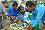 Leander Paes at Rehabilitation centre for the handicapped