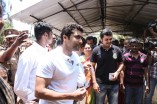 Suriya, Karthi & Sivakumar at Polling Booth