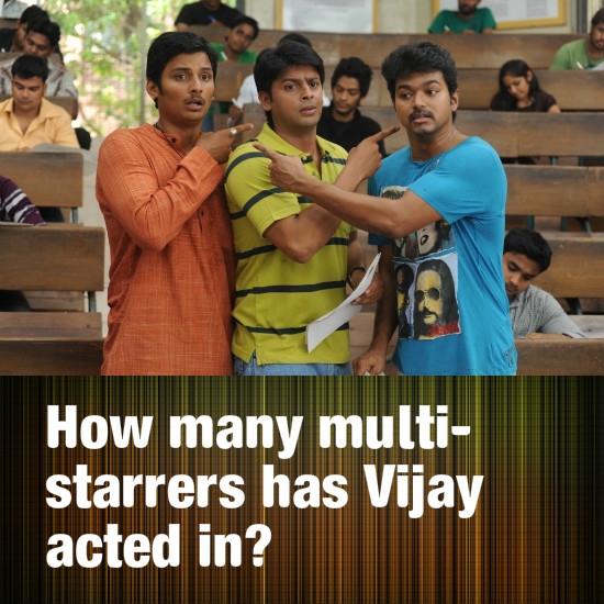 How many multi-starrers has Vijay acted in?
