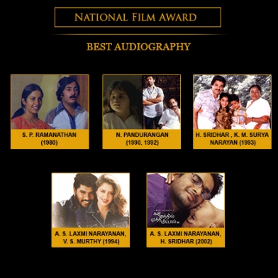 National Film Award for Best Audiography – (6 Times)