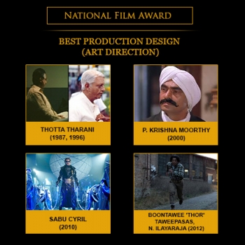 National Film Award for Best Production Design (ART DIRECTION) – (5 Times)