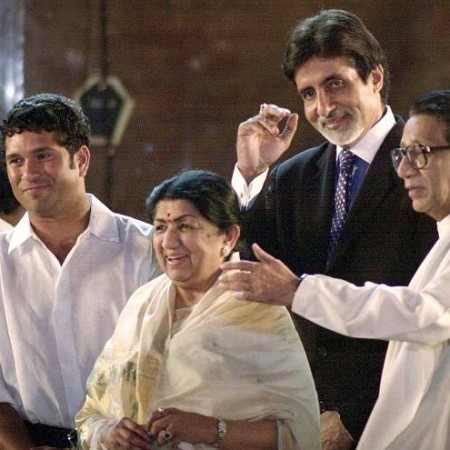 Amitabh Bachchan, Lata Mangeshkar and Bal Thackeray