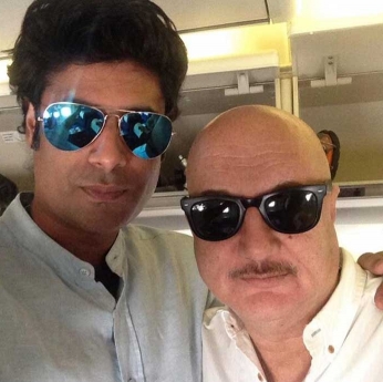 Anupham Kher, with his son Sikander