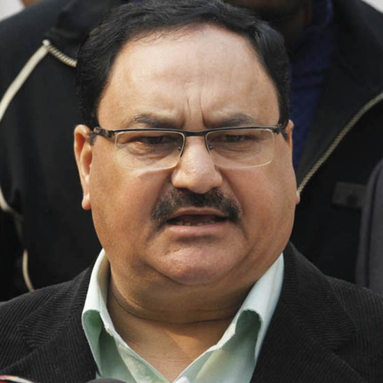 Union Health Minister Jagat Prakash Nadda speaks with Apollo chairman