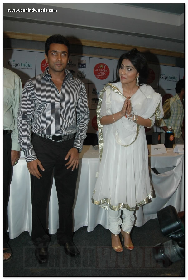 Suriya/Shriya experience the Joy of Giving - images