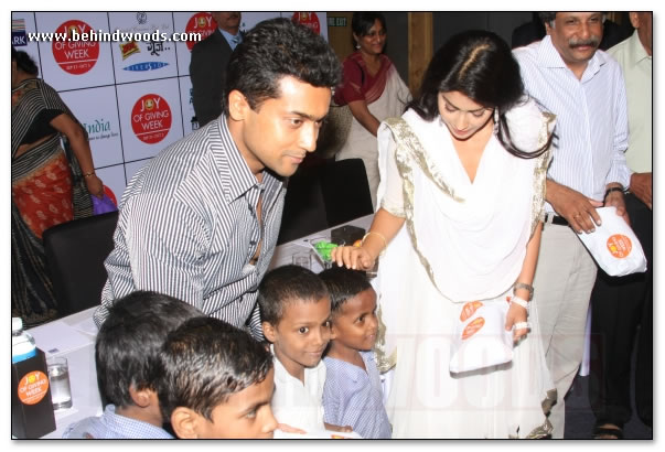 Suriya/Shriya experience the Joy of Giving - images