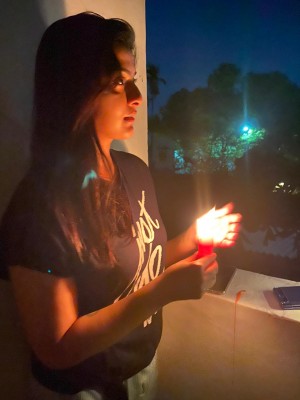 Celebrities photos with Diya and Torchlights to stand united against Corona