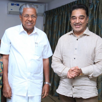 Kamal Haasan meets Pinrayi Vijayan to enquire about his health