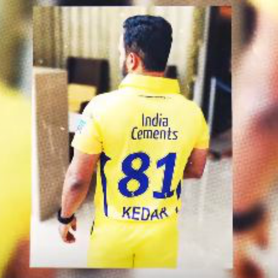 Chennai Super Kings new jersey for IPL 11 Kedar Jadhav 2