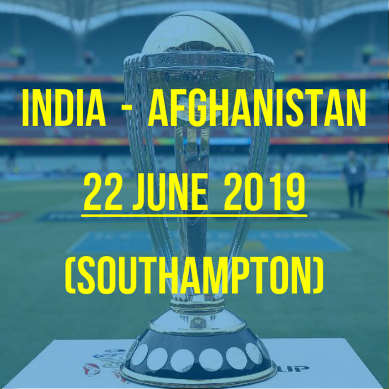 India's World Cup 2019 Schedule