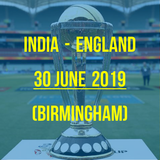 India's World Cup 2019 Schedule