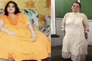 Woman goes from 300 kg to 86 kg in 4 years - shares her weightloss story