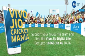 Jio to offer 168GB free 4G under Vivo-Jio Cricket Mania Offer