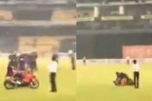Famous Cricketer Falls Off Bike While Celebrating ODI Series Win: Watch Scary Video