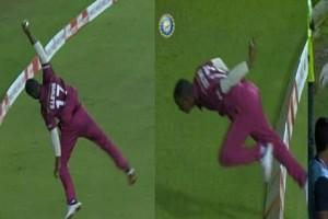 Video: West Indies player almost takes Rohit Sharma's wicket in a stunning catch!