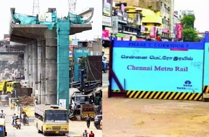 Traffic diversion in Porur due to Chennai metro rail work