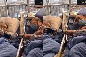 Video: Elderly Couple with Coronavirus Bid a Tearful Goodbye in ICU!